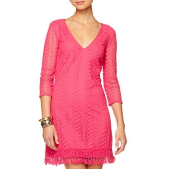Lilly Pulitzer • Seminole Mini Dress • Crochet Zebra Lace • SZ XS • Retail $178 - Picture 2 of 14